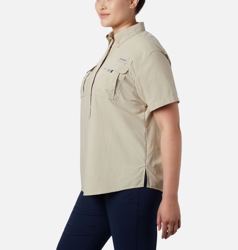 Camasa Columbia PFG Bahama Scurte Sleeve Dama Kaki | Plus Size MHQM09A8S